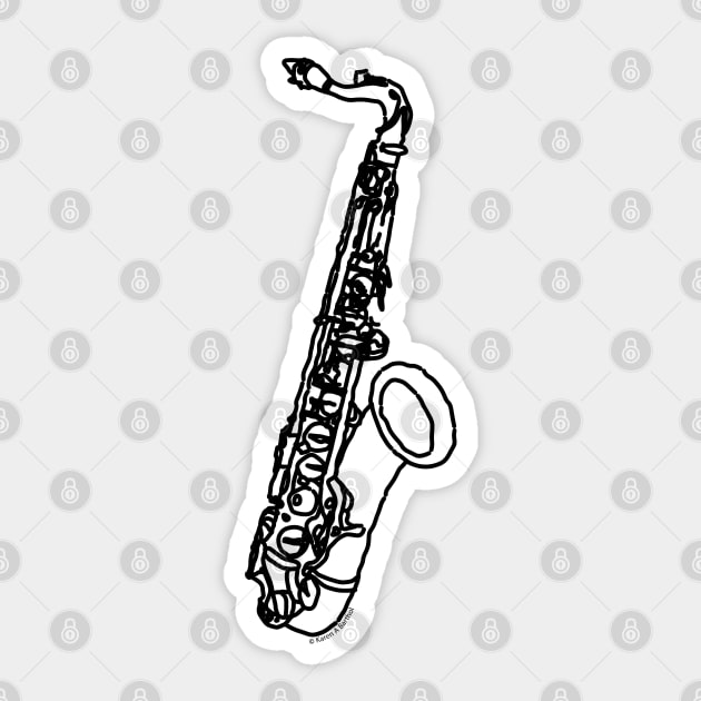 Saxophone Sketch Sticker by Barthol Graphics